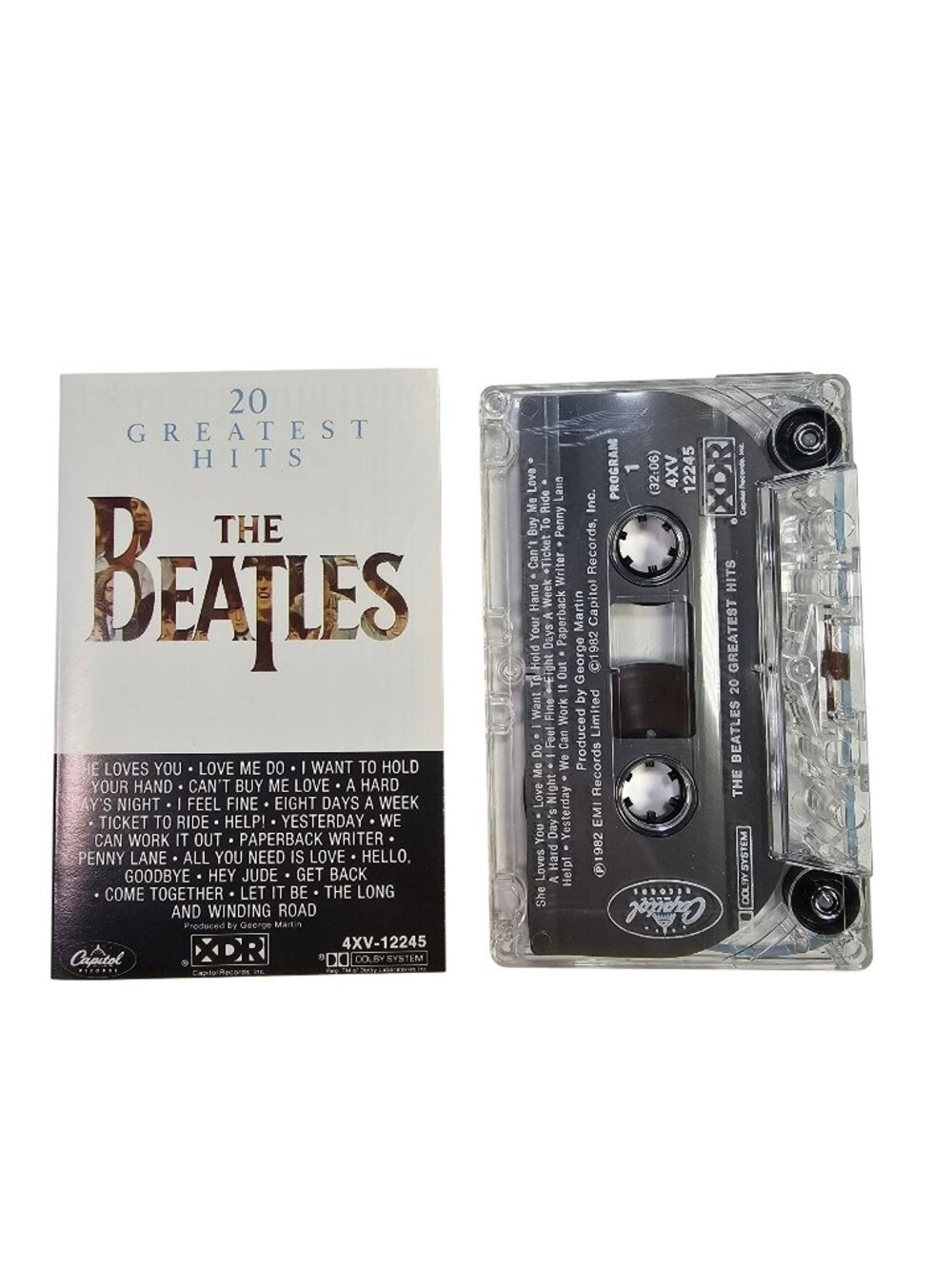 The Beatles 20 Greatest Hits (Cassette Tape 4XV-12245 Capitol Records 1982) USA